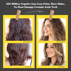 Auto Dual Voltage Hair Dryer Brush with European Travel Plug, Compact 2 Inch Oval Barrel One Step Hair Dryer & Styler Volumizer, Europe Travel Essentials for Women