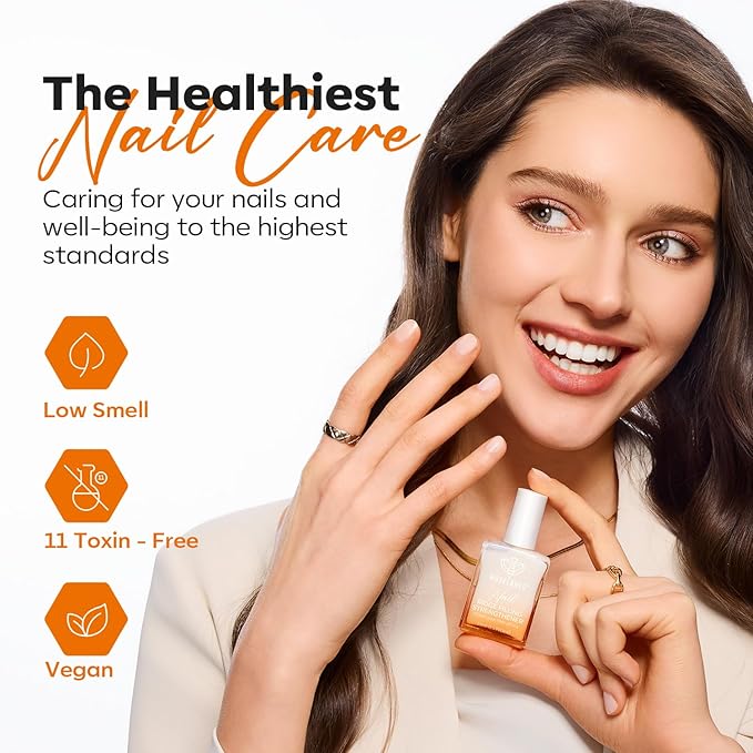 modelones Nail Strengthener Clear Nail Polish strengthener and growth Nail Repair for Damaged Nails Hardener Extra Strong and Growth Natural Nail Care Gifts for Women Concealer Polsih 15ml