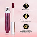 Frankie Rose Cosmetics Ultra Matte Liquid Lipstick - Long Lasting Lip Cream - Highly Pigmented, Smooth, Creamy Lip Color for Women - Crimson