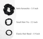 30 Pcs Hair Ties Scrunchies Set for Women - Big Satin Scrunchie for Girls Elastic Hair Bands Soft Small Hair Tie for Thick Thin Hair Ponytail Accessories for Birthday Party Gifts