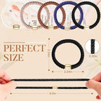 Hair Ties No Damage - 10PCS Ponytail Holders - Elastic Hair Ties for Thick Hair - Braided Hair Bands for Women Girls's Hair - Classic Dinner