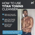 Titan Anti-Aging Mens Face Wash – For Men, Cleanse, Hydrate, Revitalize – Gentle Exfoliating Face Cleanser – Men, Skin Care – Herbal Extracts, Ceramides, Peptides, All Skin Types – Unscented