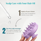 HEETA Scalp Massager 2 Pack for Hair Growth, Soft Silicone Bristles to Remove Dandruff and Relieve Itching, Scalp Scrubber for Hair Care Relax Scalp, Shampoo Brush for Wet Dry Hair, Purple & Green