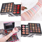 132 Color All- In- One Makeup For Women Full Kit,Professional Makeup Kit,Makeup Gift Set for Women &Girls,Include eyeshadow/lipstick/concealer/Lip Gloss/Eyeliner/Mascara/Makeup Brushes(Pink)