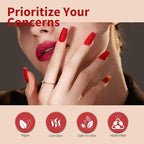 CANNI 6Pcs 9ml Gel Nail Polish Set- Pink Blue Red Deep Emerald Green Light Blue Gel Polish Kit Colors DIY at Home Salon Christmas New Year's Gifts for Girls