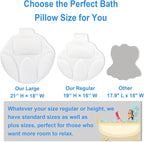 2025 Petal-Shaped Ultra-Comfort Bath tub Pillow for Head,Neck and Backrest,Extra Thick & Soft,Anti-Slip Suction Cups,Fit All Bathtubs,Washable,Luxury Bathroom Accessories,Spa Day Gifts for Women Men