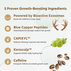 Exosomes for Hair Growth Serum with Hyaluronic Acid & Peptide | Scalp Serum for Hair Thickening, Strengthening, Soothing, Moisturizing & Encouraging Healthier Hair | 1 Set (8ml + 150mg)