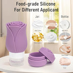 3 OZ Travel Bottles Leakproof for Travel TSA Approved & Refillable Mini Cream Containers Set 8 Pack – Silicone Squeeze Tube Rose Bottle for Shampoo Lotion Body Wash BPA Free with Bag, Purple
