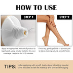 Waterproof Leg & Body Makeup Cream with Puff, Transfer-Resistant Full Coverage Concealer for Tattoos, Scars & Varicose Veins, Long-Lasting Natural Finish Foundation for All Skin Tones, 01