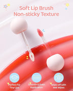 RUNBEN Baby Hydration Lip Oil, 48H Lasting Moisturizing, Clean & Non-toxic, Kids Chapped Lips Care, Fragrance Free（Clear)