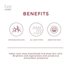 Hey Honey Skincare Propolis and Dead Sea Salt Microdermabrasion Facial Scrub For Sensitive Skin | Non-Abrasive Exfoliating Aimed Brighten Acne Scars, Remove Blackheads & Dead Skin Cells | 2.2 oz