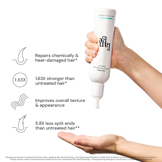 L'ANGE HAIR Ms. Bond Building + Strengthening Shampoo | Restores Hair Bonds | Intensive Treatment for Breakage Recovery | Smooth Finish | Moisturizing Formula | 8 fl oz Bottle