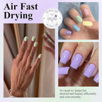 DouborQ 6 Color Nail Polish Set Finger Nail Polish Pack Glossy Toenail Polish DIY Gifts for Women Long-lasting Nail Art Varnish (13-18)