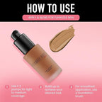 Frankie Rose Cosmetics Matte Perfection Foundation Makeup – Long-Lasting, Hydrating Foundation for Semi-Matte Finish - Foundation Full Coverage for All Skin Types - (Cappuccino)1.0 US fl oz / 30 ml