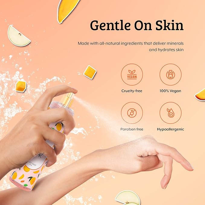 Exquisite Body Spray Mango Pear Scent: Luxury Women's Perfume Fragrance Body Mist Spray - Ideal for Special Occasions - 8 oz Fine Mist Spray Bottle