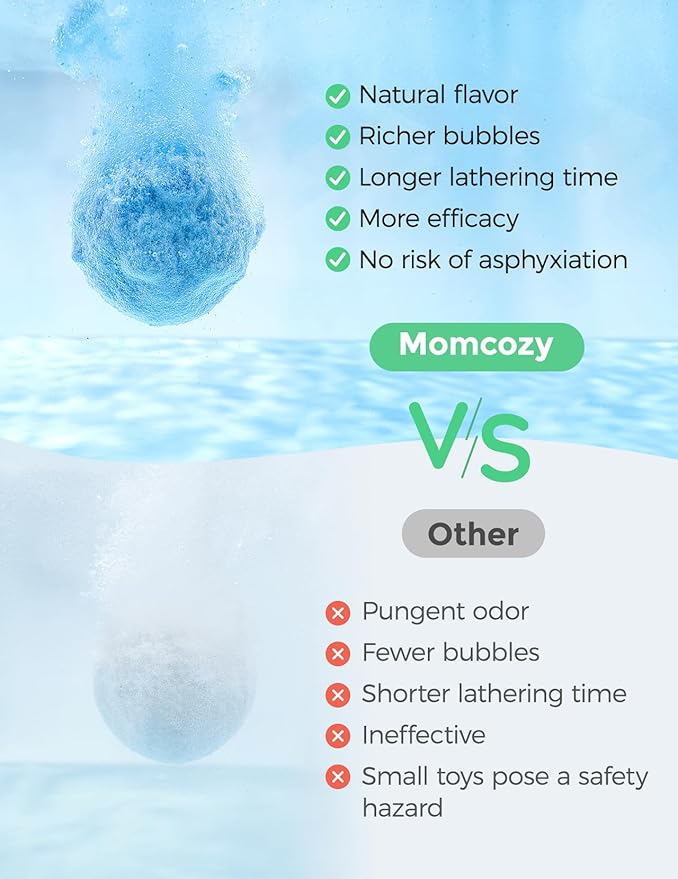 Momcozy Natural&Organic Essential Oil Bath Bombs,3 Pcs Bubble Bath Fizzy Balls with 3 Cute Animal Shapes,Bath Bombs Gift Set for Kids Girls Boys Toddler, Ideal Gift for Birthday, Bath Bomb Kit