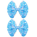 Velvet Sequin Hair Bows Elegant Blue Bow for Women Girls, 4in Glitter Handmade Hair Clips Alligator Clips Sparkly Ponytail Holder Hair Accessories for Christmas, Birthday Party, Wedding, Valentines