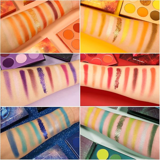 docolor Eyeshadow Palette 54Colors Gemstone Eye Shadow Palette Highly Pigmented Mattes Glitter Shimmers Smokey Cream Powder Blendable Long Lasting Waterproof Colorful Professional Makeup Palette