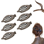 Flat Hair Clips for Women, French Hair Claw Clips for Thick, Thin, Long & Short Hair, Duck Billed Clips, No-Slip Grip Hair Styling Accessories for Women Girls Daily Use (Coffee 6PCS)