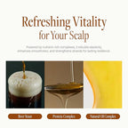 ANILLO Dark Beer Biome Hair Essence - Strengthening & Nourishing Damage Repair Hair Oil Serum with Biotin, Olive Oil, Beer Yeast &10-type Protein Complex - Vegan, Paraben & Silicone Free 1.69 fl oz