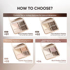 JUDYDOLL Highlight & Contour Palette, All-in-One Matte Highlighter Contour Compact, stocking stuffers, Blendable Face Makeup for Cool and Olive Skin Tone, Stocking Stuffers (01 Wave Shadow Palette)