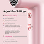 Mini Hair Dryer, 4-Temp High Speed Ionic Hair Dryer, 2-Speed Lightweight Portable Small Hair Drye, 110,000 RPM Hair Blow Dryer Travel Blow Dryer