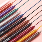 Green Eyeliner Pencil Waterproof Retractable Cream Green Gel Eyeliner Smudge-proof Hypoallergenic (04#)