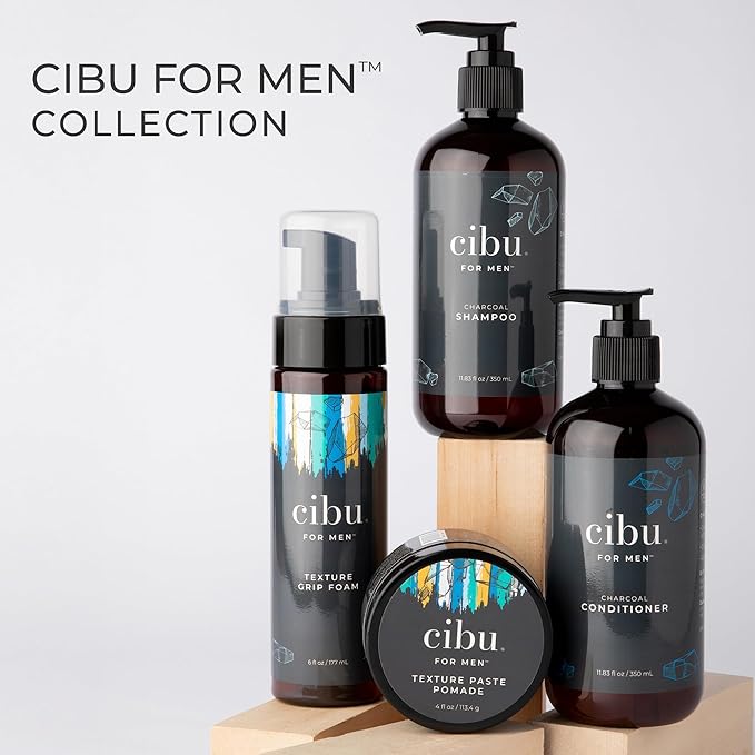 CIBU for Men Texture Grip Foam 6oz - Hair Styling Foam for Long Lasting Hold, Texture, and Volume while Keeping a Healthy Hair - Ideal for Messy, Sleek, and Casual Hair