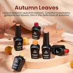 Beetles Fall Gel Nail Polish Set - 6 Colors Burgundy Red Orange Yellow Brown Gel Polish Kit for Nails, Autumn Leaves Soak Off UV LED Nail Gel Manicure at Home Gifts for Women