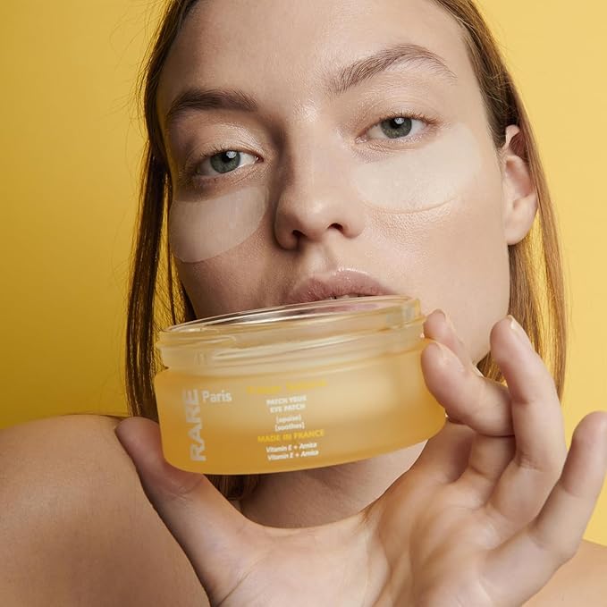 RARE Paris - Trésor Solaire - Soothing Under Eye Patches - Soothing & Strengthening - With Vitamin E & Arnica - Brightening, Firming & Revitalizing - Multi-Active Serum Formula - 30 Pairs