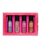 Victoria's Secret Fragrance Mist Collection 4 Piece Mini Mist Gift Set, Assorted Scents, Gift Set for Women