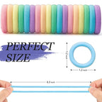 Hair Ties for Women And Kids, 100PCS Seamless Thick Cotton Hair Band, Elastic Baby Hair Ties No Damage Ponytail Holder, Multicolor