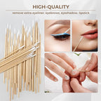 200Pcs Pointed Cotton Swabs - Precision Microblading Cotton Swabs with Wooden Sticks, for Makeup, Cleaning Nail Polish, Eyebrow, Tattoo Permanent Supplies, Craft