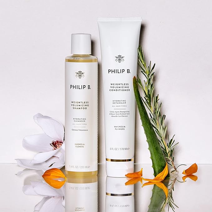 PHILIP B Weightless Volumizing Conditioner, 32 fl. oz. (947 ml) - Ultra-light Hair Detangler, Adds Extra Body and Shine