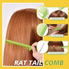 TsMADDTs 24 Colors Rubber Bands, 2000PCS Elastic Hair Ties with Organizer Box, Rubber Bands with Tail Tools and Comb, Hair Accessories for Girls Kids Baby Toddler