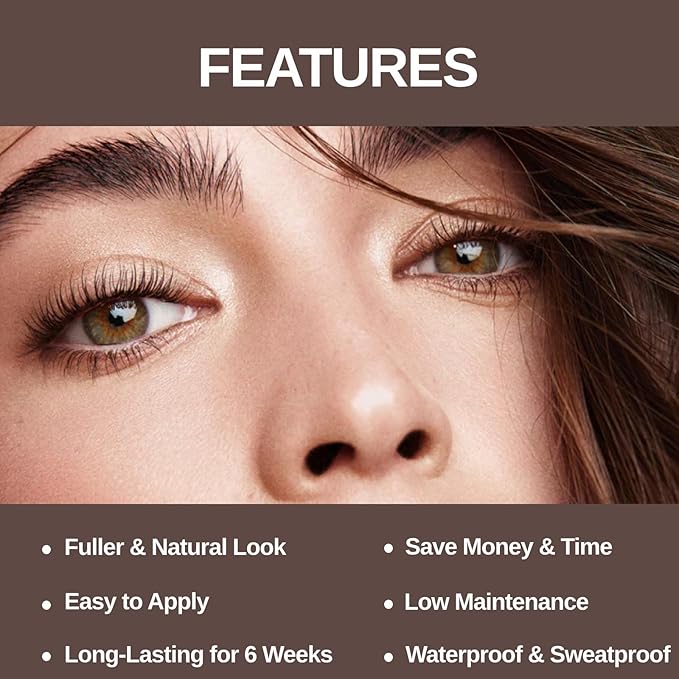 2-In-1 Eyelash & Eyebrow Color Kit, Professional Lash & Brow Color Kit, Eye Brow & Eye Lash Coloring Set DIY Hair Coloring for Salon Home Use 7ml (Black)