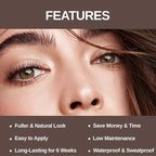 2-In-1 Eyelash & Eyebrow Color Kit, Professional Lash & Brow Color Kit, Eye Brow & Eye Lash Coloring Set DIY Hair Coloring for Salon Home Use 7ml (Black)