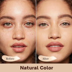 Mushroom Head Air Cushion CC Cream Christmas Gifts for Women, 1 Full-Size Makeup Foundation with 2 Refills & 1 Special Mushroom Head Puff, Upgraded Ingredients Long-lasting (Natural, 0.71 Fl Oz*3)