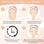 2 Pcs Under Eye Patches Silicone, Under Eye Patches Eye Patches Plump Fine Lines & Wrinkles, Tin Case