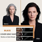 Black Hair Dye Shampoo 3 in 1, Semi-Permanent Black Hair Dye, Cover Grays in Minutes, Instant Hair Color Shampoo for Women Men, Champu Para Canas 16.90 Fl Oz