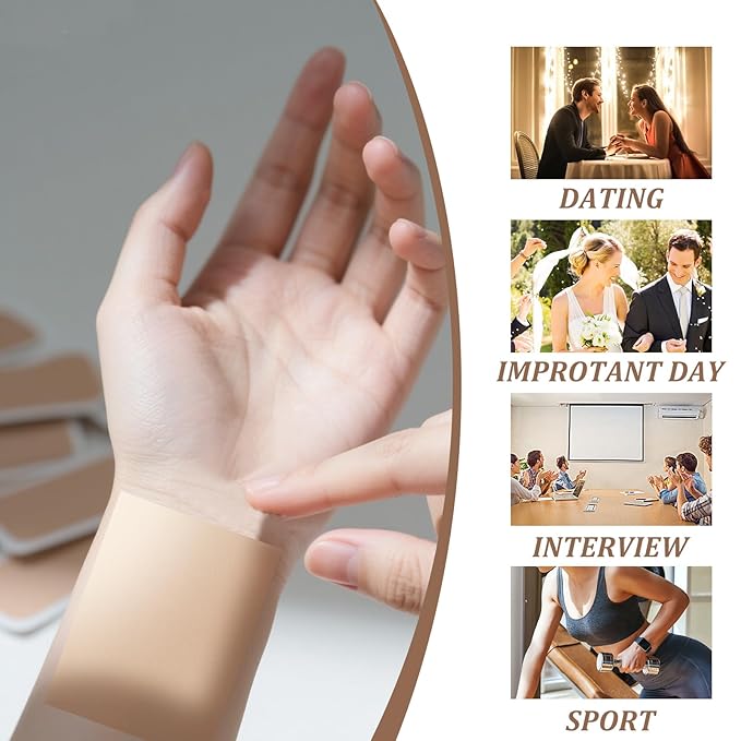 30 Pcs Tattoo Cover Up Patch Waterproof Invisible Non-Woven Tattoo Concealer Tape for Scars, Birthmarks & Tattoos, Ultra Thin Breathable Tatoo Cover Up Stickers