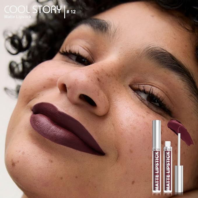 COOL STORY Matte Lip Stain Tint Highly Pigmented Color Long-Lasting Waterproof (12)