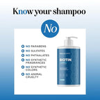 Rosemary and Biotin Shampoo for Thinning Hair - Vegan Volumizing Shampoo for Fine Hair with B Vitamins Argan Oil & Tea Tree Essential Oil - Paraben Silicone and Sulfate Free Vegan Formula (25 Fl Oz)