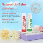 24 Pack Lip Balm, Natural Lip Balm Bulk with Vitamin E and Coconut Oil, Moisturizing Soothing Chapped Lips-8 Flavors