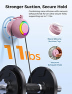 Shower Speaker Bluetooth Waterproof Portable: Birthday Christmas White Elephant Gifts Stocking Stuffers for Adults Teens, IPX7 Loud Sound with Suction Cup Removable, Cool Gadgets with Light-Pink