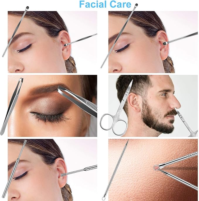 Manicure Kit, OKOM Manicure Set, Mens Grooming Kit, Nail Care Set, Manicure Kit for Men and Women,Nail Kit,Grooming Kit, Nail Clipper Set, Christmas Gifts,Stocking Stuffers for Teen Boys,Gifts for Men