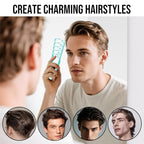 Volumizing Texture Comb, Wide-Tooth Hair Styling Comb for Men & Women, Fluffy Curly Texture Roots Volume Combs, Bangs Seam Grooming Styling Tool, Blue