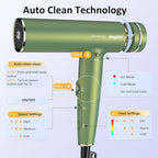 High Speed Plasma Ion Hair Dryer with Diffuser, Professional Blow Dryer 130000 RPM Brushless Motor for Fast Drying,1500W 3Temps/3Speeds Thermo-Control Lightweight Hairdryer for Women Home Travel Salon