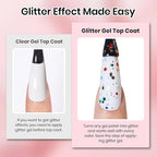 Beetles Christmas Limited Gel Top Coat Set, 6Pcs 10ml Winter Sparkle Glitter Cat Eye Top Coat Gel Nail Polish No Wipe Long Lasting Soak Off U V LED New Year Manicure Salon DIY Gifts for Women