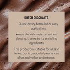 Dutch Chocolate Deluxe Self Tanner Mousse – | Violet Base to Neutralize Orange Undertones | Natural Rich Brown Tan | Vegan & Cruelty-Free | Fast Dry | Hydrating with Hyaluronic Acid